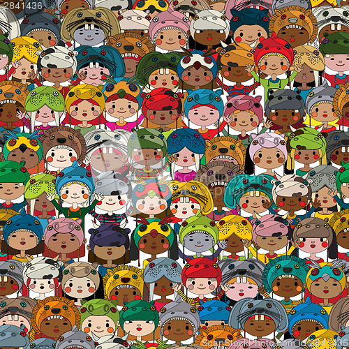 Image of Children pattern colored