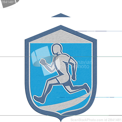 Image of Metallic Sprinter Runner Running Shield Retro