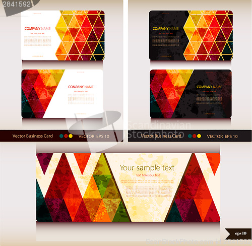 Image of Corporate Identity. Vector templates. Geometric pattern.