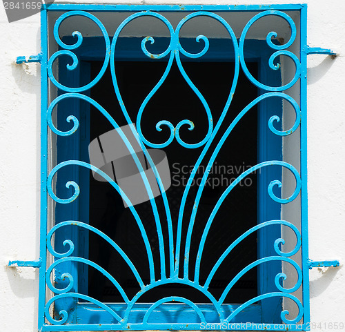 Image of Traditional blue window from Sidi Bou Said