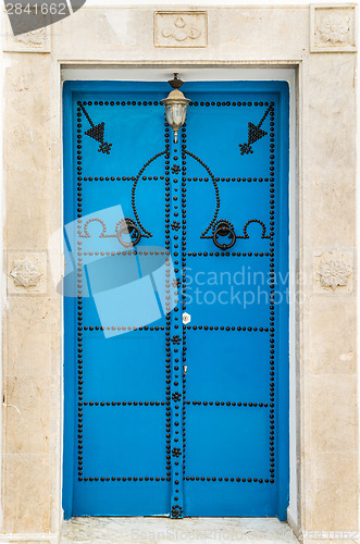 Image of Blue door with from Sidi Bou Said in Tunisia