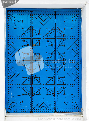 Image of Traditional door from Sidi Bou Said in Tunisia