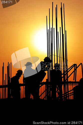 Image of silhouette workers