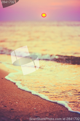 Image of Sand beach and wave