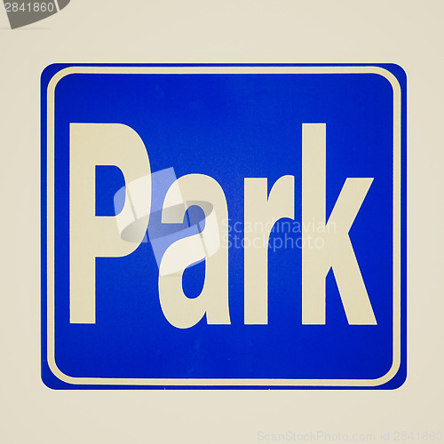 Image of Retro look Park sign