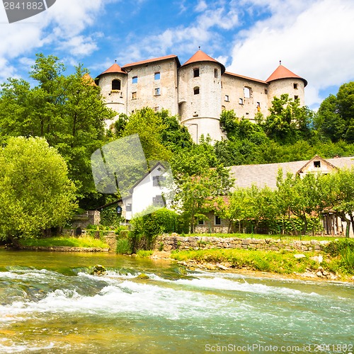 Image of Zuzemberk Castle, Slovenian tourist destination.