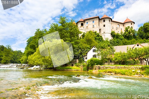 Image of Zuzemberk Castle, Slovenian tourist destination.