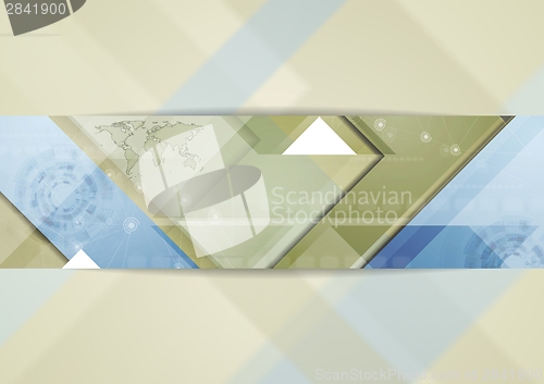 Image of Concept technology flyer banner template