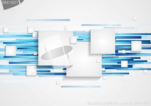 Image of Abstract tech geometry background