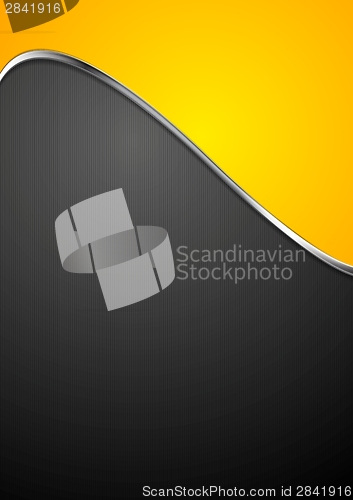 Image of Abstract background with metallic silver wave