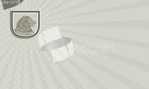 Image of Business card Lion Big Cat Head Side Shield