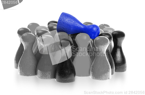 Image of Blue pawn is crowdsurfing