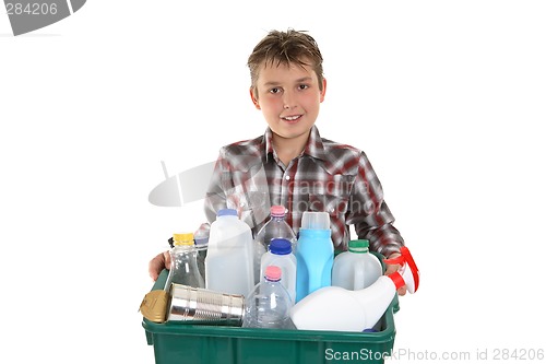 Image of Taking out the recycling rubbish