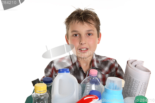 Image of Boy with recycling