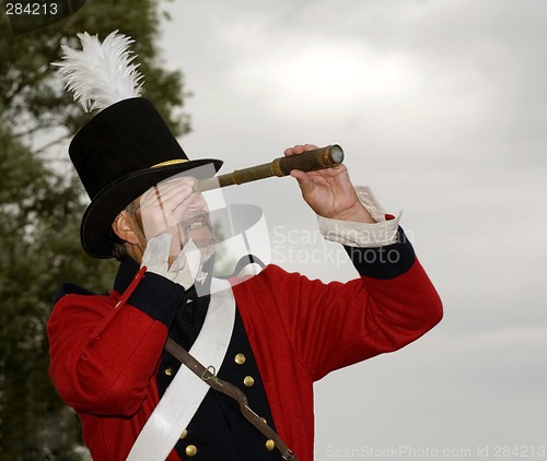 Image of soldier with telescope
