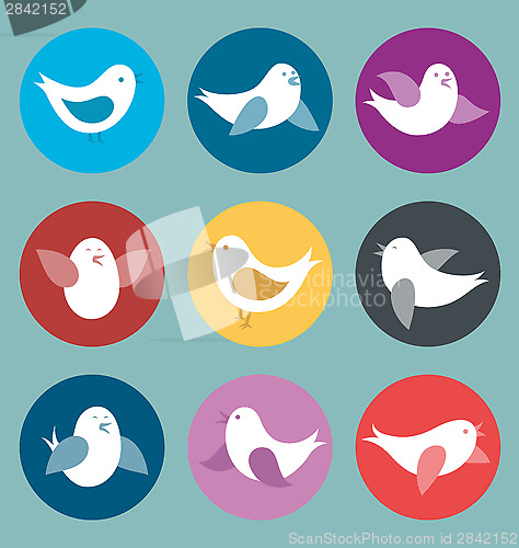 Image of Vector Card With Birds
