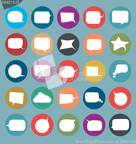 Image of Vector Set of Comics Style Speech Bubbles