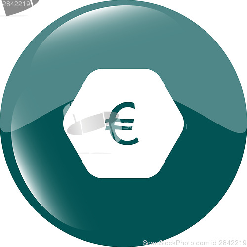 Image of web icon on cloud with euro eur money sign