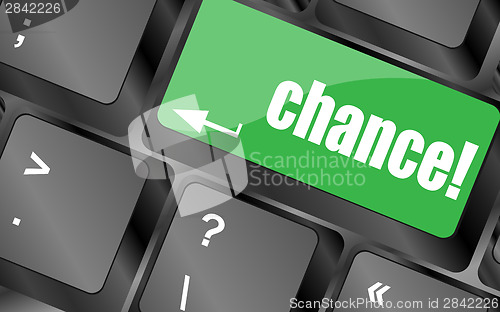 Image of chance button on computer keyboard key