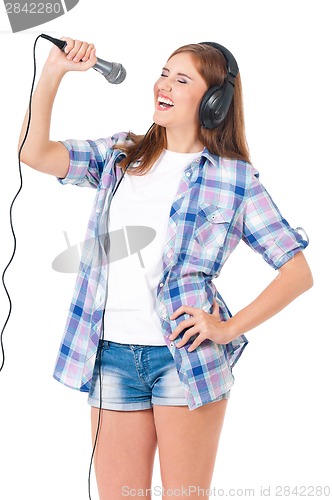 Image of Girl with microphone