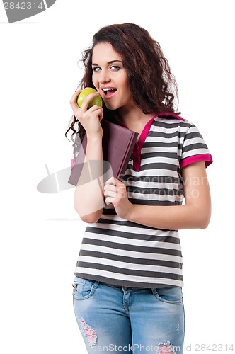 Image of Girl with apple