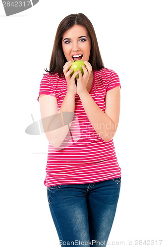 Image of Girl with apple