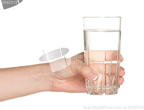 Image of Hand with glass of water