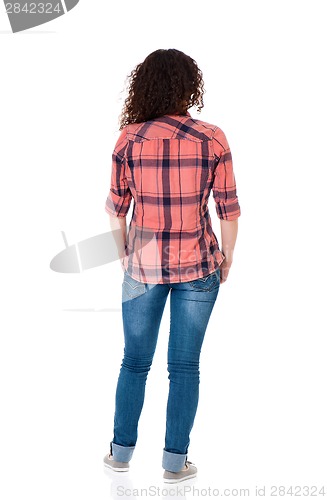 Image of Rear view of girl