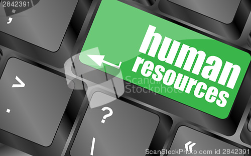 Image of human resources button on computer keyboard key