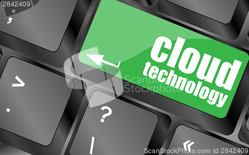Image of Connect to cloud concept on button of the keyboard key
