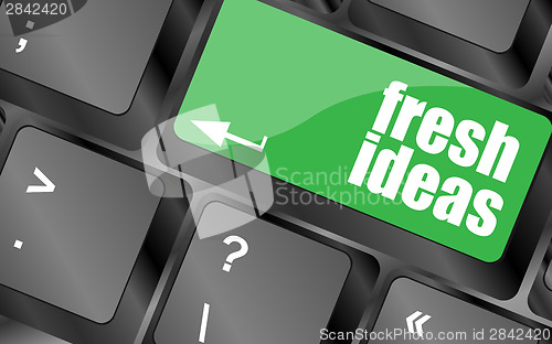 Image of fresh ideas button on computer keyboard key