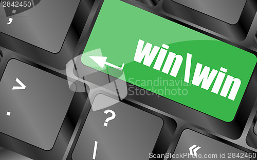 Image of win button on computer keyboard key