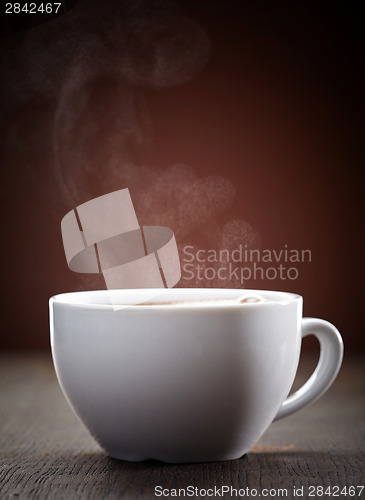 Image of steaming coffee cup