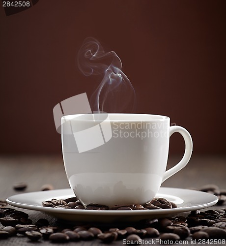 Image of steaming coffee cup