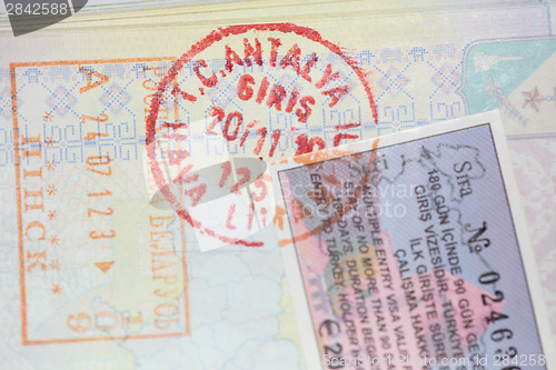 Image of visa stamps 