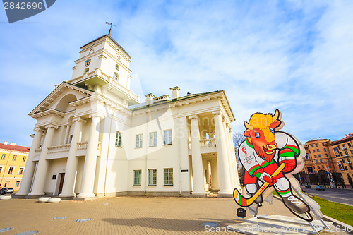 Image of Volat, the official mascot of the 2014 IIHF World Championship i