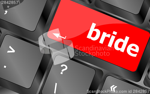 Image of Computer keyboard with the text bride