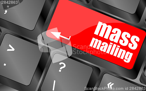 Image of Marketing concept: computer keyboard with word Mass Mailing