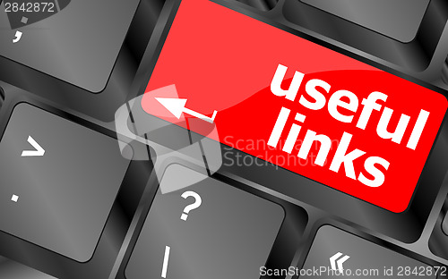 Image of useful links keyboard button - business concept