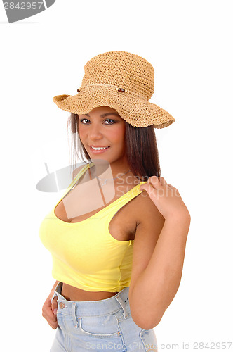 Image of Girl with straw hat.