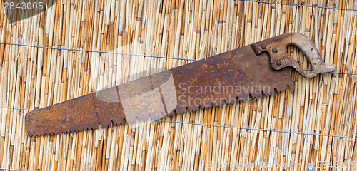 Image of Very old rusted saw 