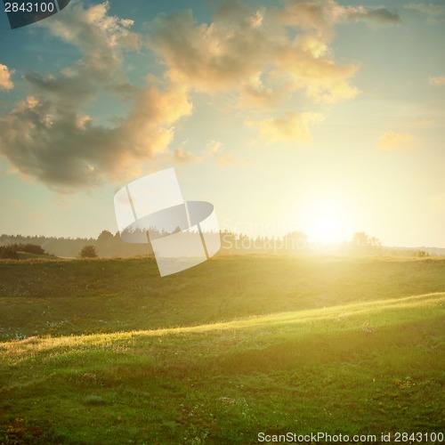 Image of landscape on sunset