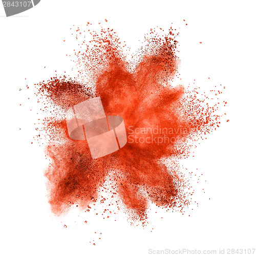 Image of Color powder explosion isolated on white