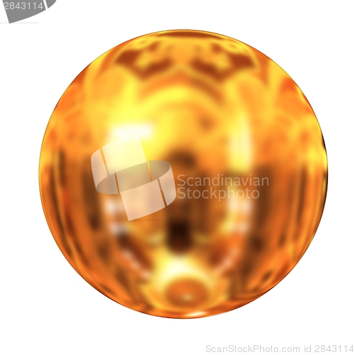 Image of Gold Ball 3d render 