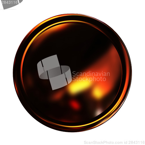 Image of Golden Web button isolated on white background. Unique design - 