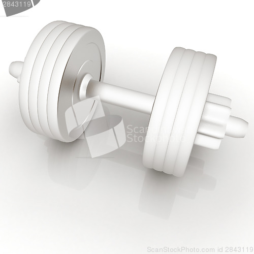 Image of Metall dumbbells on a white background