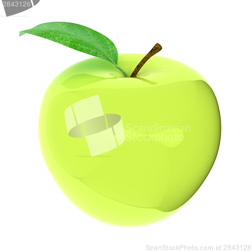 Image of Green apple, isolated on white background 