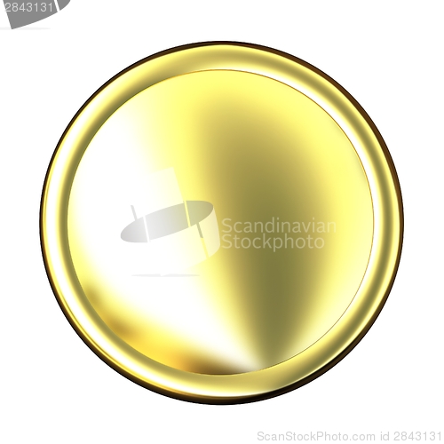 Image of Golden Web button isolated on white background