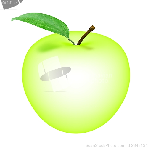 Image of Green apple, isolated on white background 