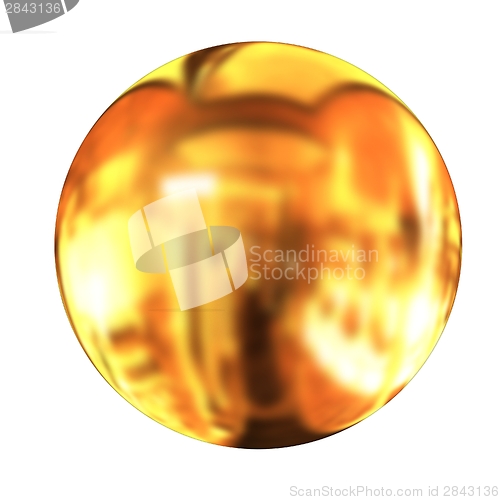 Image of Gold Ball 3d render 